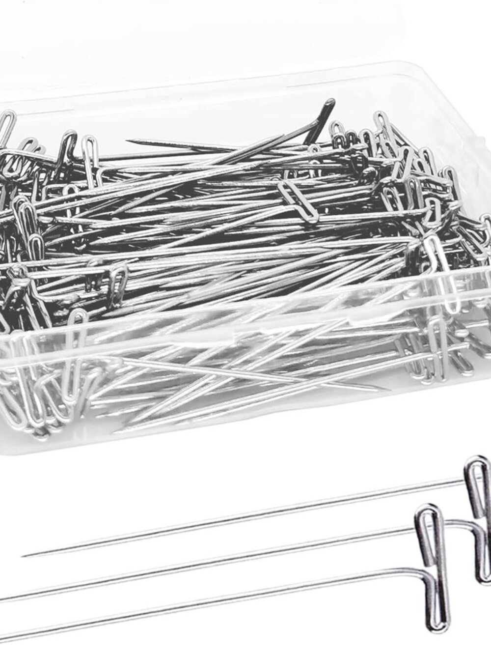 200Pcs T Pins, 2 inch Sewing Pins, Stainless Steel Wig Pin for Wigs, T-pins for